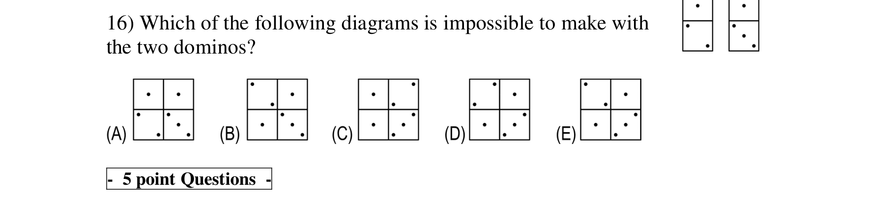 Figure for Math Kangaroo 2009 Problem 16