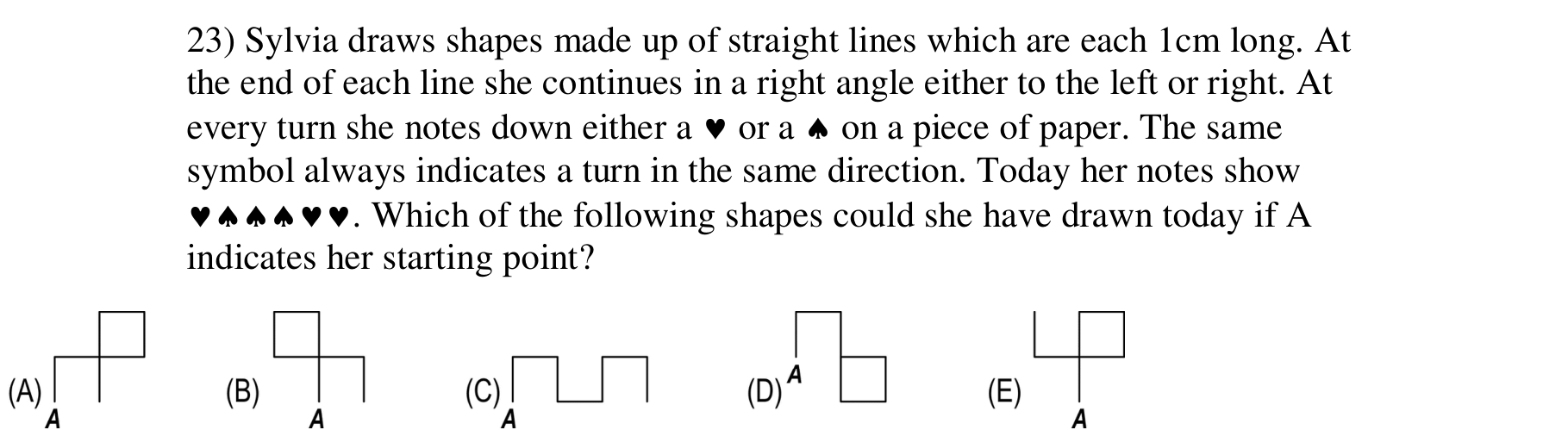 Figure for Math Kangaroo 2009 Problem 23