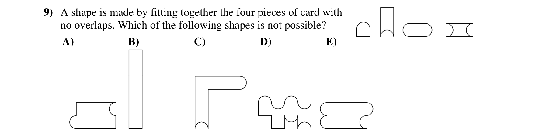 Figure for Math Kangaroo 2011 Problem 9
