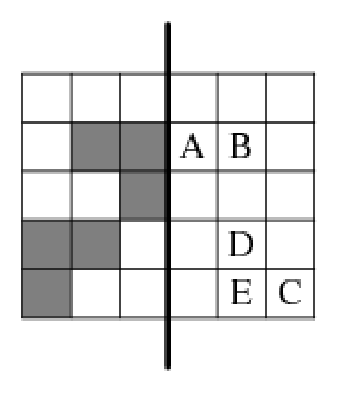 Figure for Math Kangaroo 2011 Problem 12