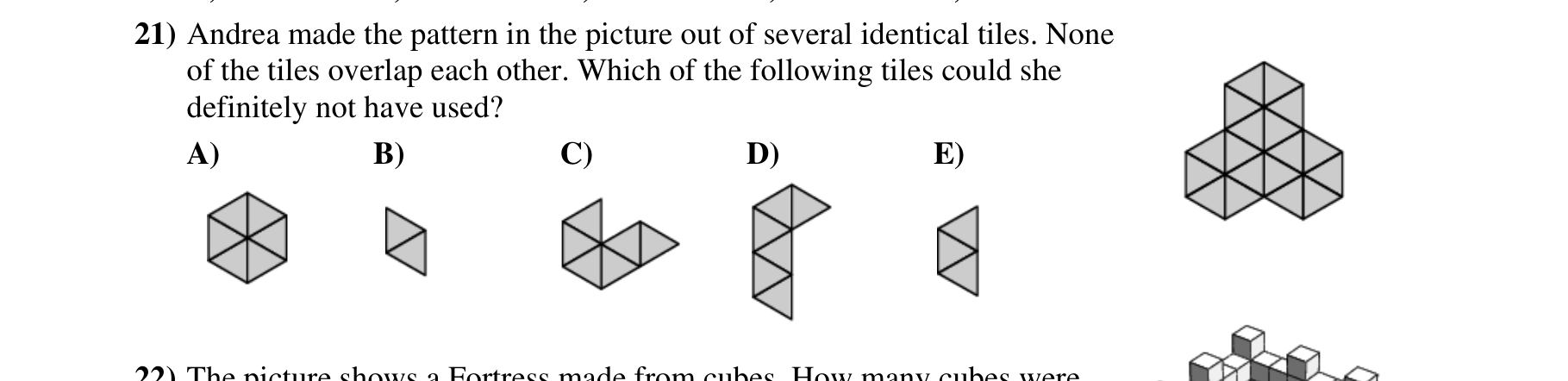 Figure for Math Kangaroo 2011 Problem 21
