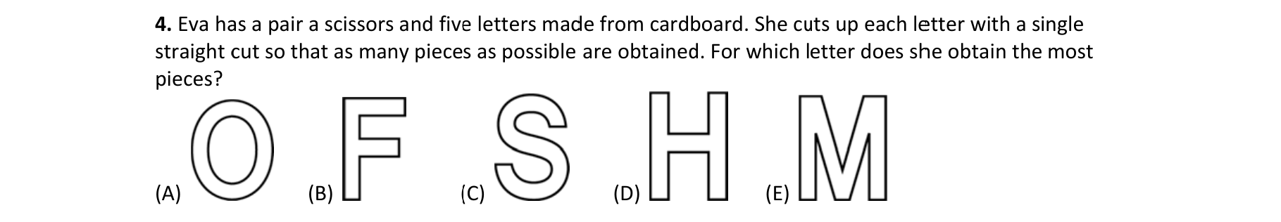 Figure for Math Kangaroo 2012 Problem 4