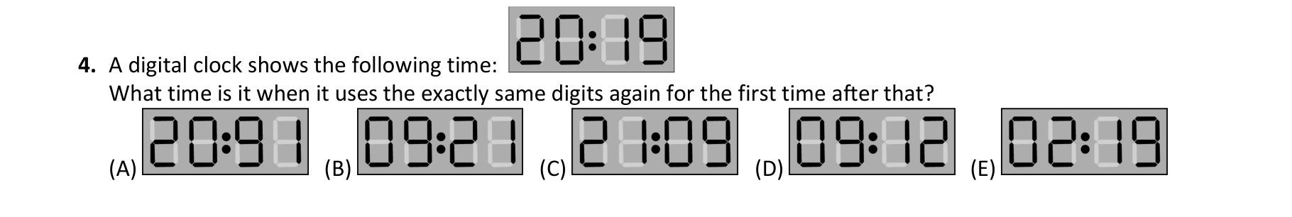 Figure for Math Kangaroo 2019 Problem 4
