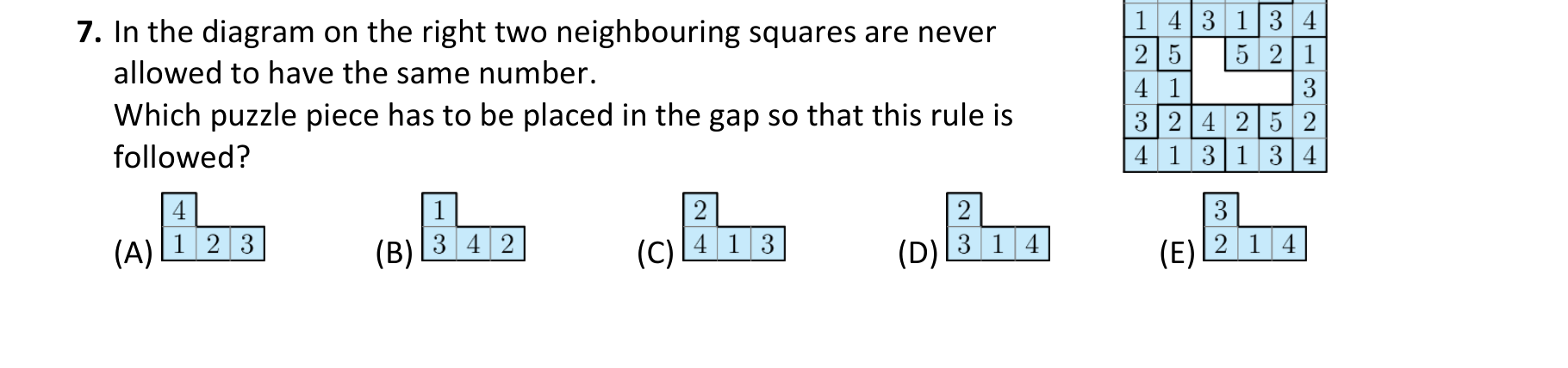 Figure for Math Kangaroo 2022 Problem 7